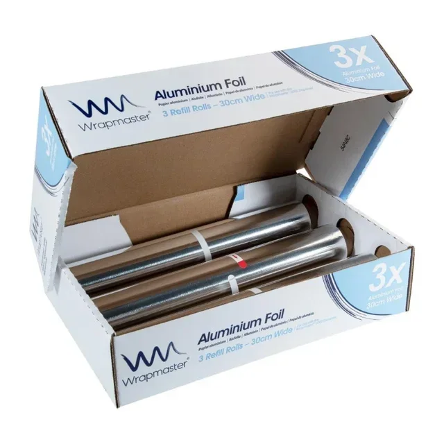 Aluminum Foil 300mm x 90m - Pack of 3 Rolls