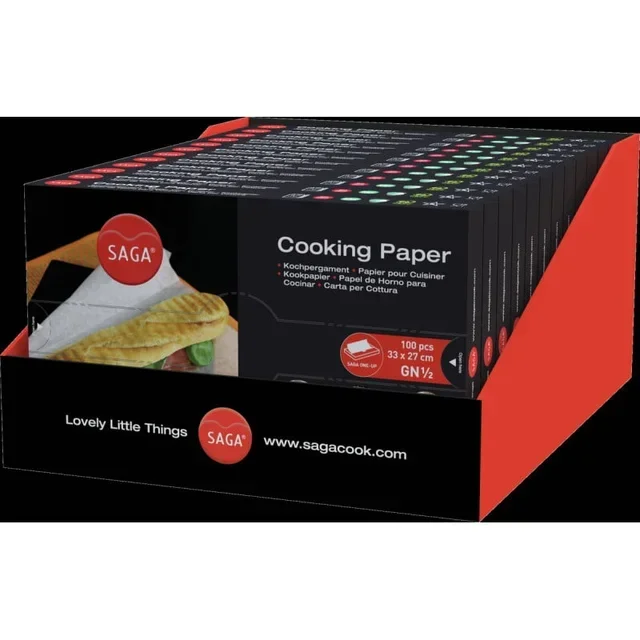 Baking Paper for Panini Grill - Pack of 12 Dispensers of 100 Sheets
