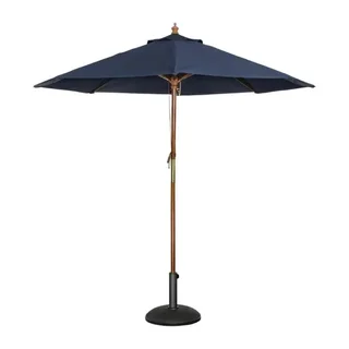 Round Garden Parasol Ø250cm - Navy Blue Canopy - 2.5m Diameter