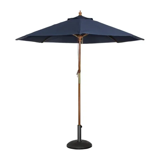 Parasol de Jardín Redondo Ø250cm - Toldo Azul Marino - Diámetro 2,5m