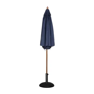 Round Garden Parasol Ø250cm - Navy Blue Canopy - 2.5m Diameter