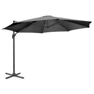 Parasol Excéntrico Venice Redondo Giratorio 360° Negro - Diámetro 3,5 m
