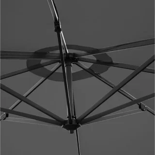 Parasol Excéntrico Venice Redondo Giratorio 360° Negro - Diámetro 3,5 m