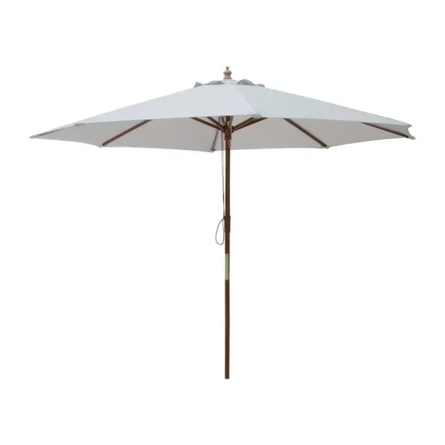 Parasol de Jardín Redondo Ø 300 cm - Toldo Gris Anti-UV