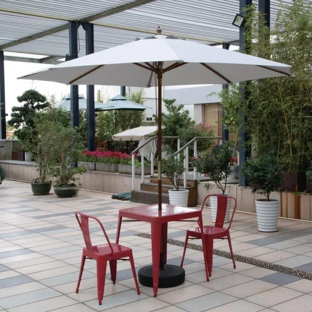 Parasol de Jardín Redondo Ø 300 cm - Toldo Gris Anti-UV