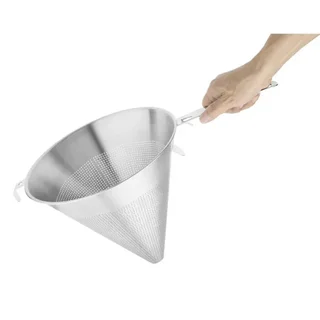 Escorredor Cônico de Aço Inoxidável 25 cm - Filtração de Cozinha