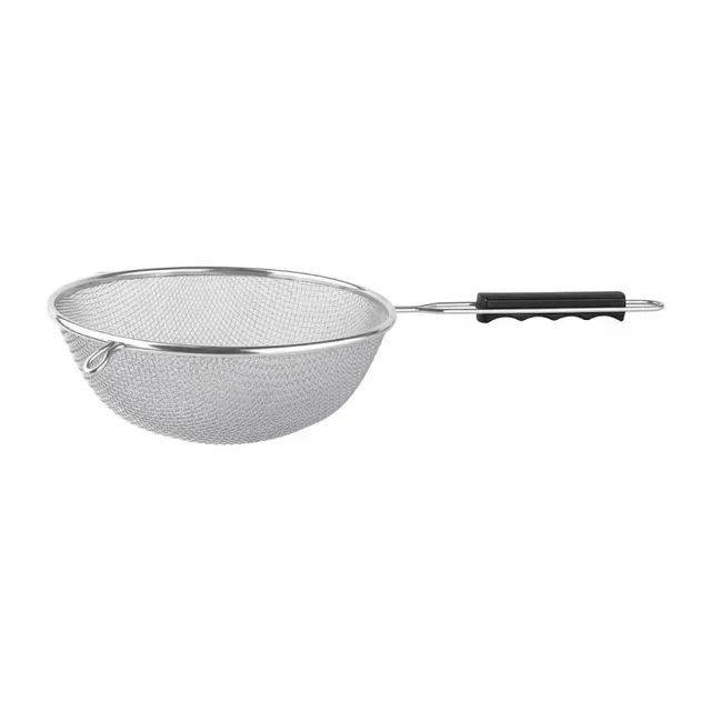 Peneira Fina de Aço Inoxidável 24 cm - Coador de Cozinha Profissional