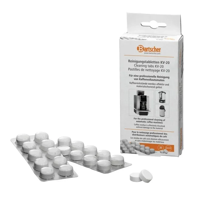 Tabletas Descalcificadoras Máquina de Café - 20 Sobres de Limpieza