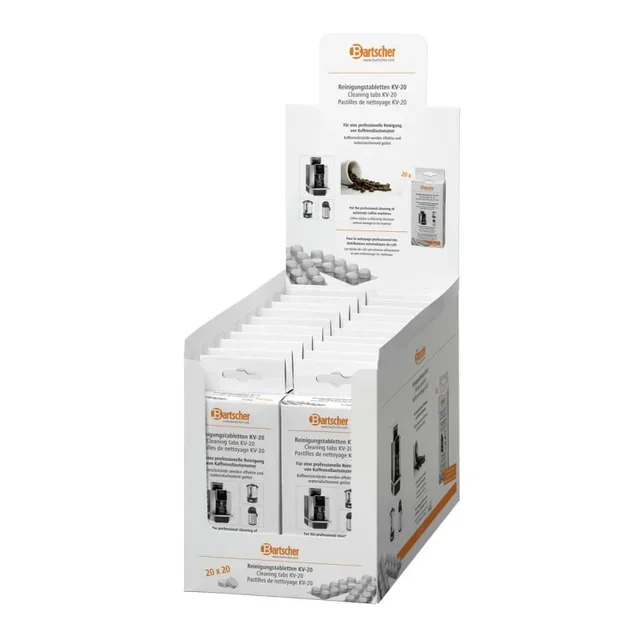 Tabletas Descalcificadoras Máquina de Café - 20 Sobres de Limpieza