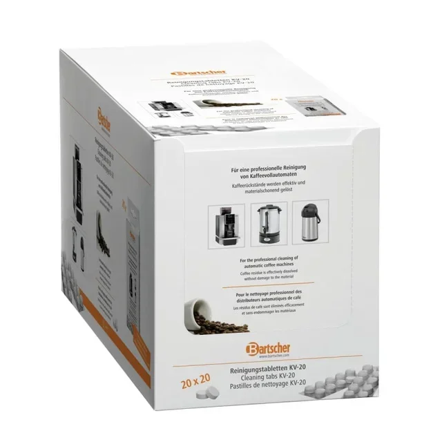 Tabletas Descalcificadoras Máquina de Café - 20 Sobres de Limpieza