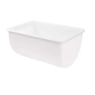 Papelera semicilíndrica 220 L Blanca