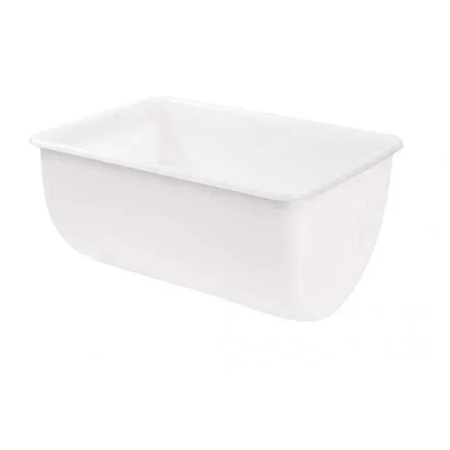 Papelera semicilíndrica 220 L Blanca