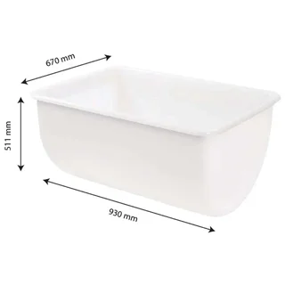 Papelera semicilíndrica 220 L Blanca