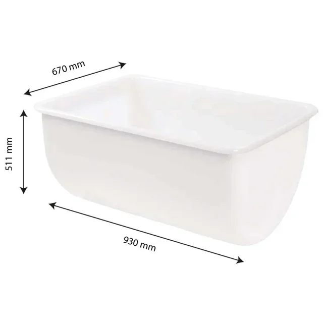 Papelera semicilíndrica 220 L Blanca