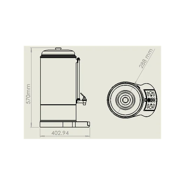 Double Wall Stainless Steel Coffee Percolator - 10 Liters
