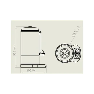 Doppelwandiger Kaffeekocher 6 L