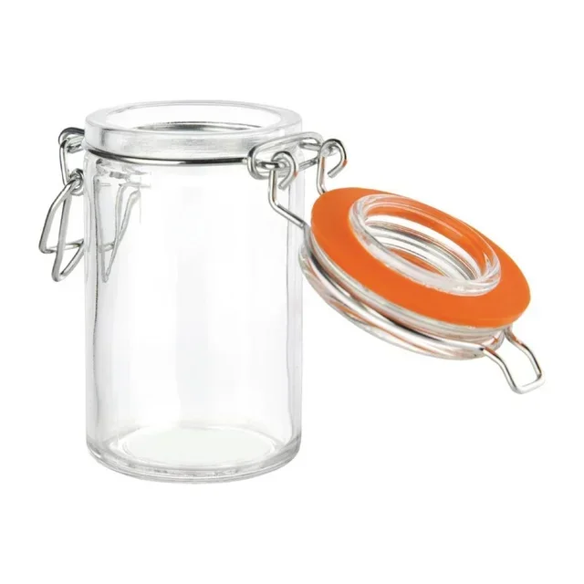 Set of 12 Mini Glass Storage Jars 70 ml - Airtight