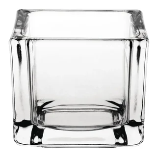 Glass Cube Tealight Holder - Set of 6