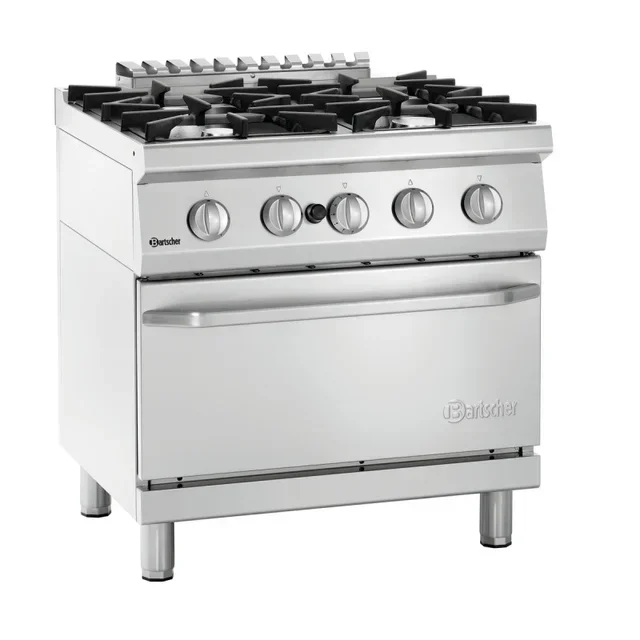 Fogão de Cozinha Série 700 - 4 Bocas a Gás com Forno Profissional GN2/1