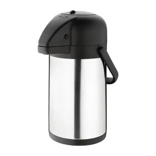 Double Wall Stainless Steel Insulated Pitcher with Pump - 1.9 L