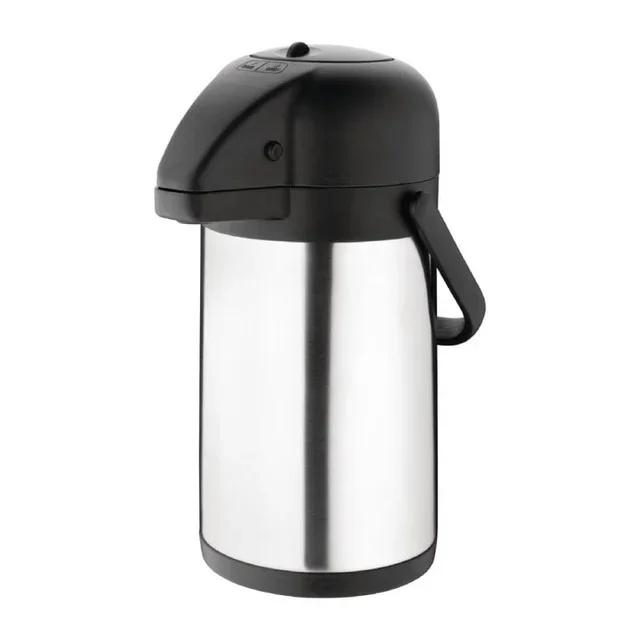 Double Wall Stainless Steel Insulated Pitcher with Pump - 1.9 L