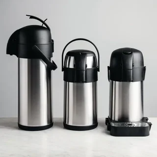 Double Wall Stainless Steel Insulated Pitcher with Pump - 1.9 L