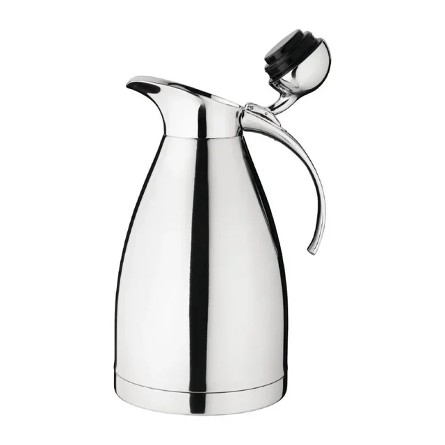 Stainless Steel Insulated Pitcher with Hinged Lid 1.5 Liters