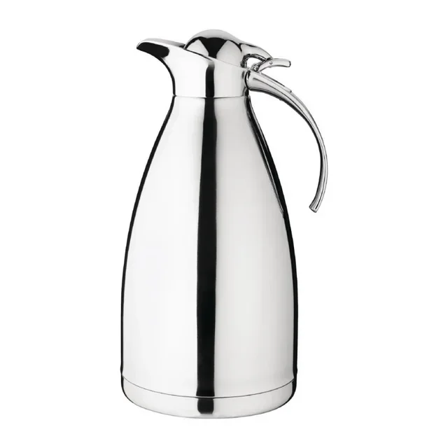 Stainless Steel Thermal Pitcher 2 Liters with Pouring Spout - Cold & Hot Retention