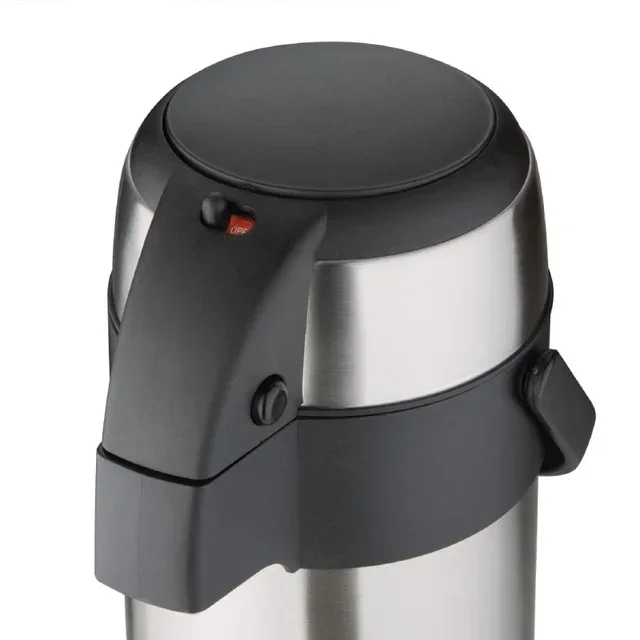 Stainless Steel Insulated Beverage Dispenser with Pump - 3 Liter Capacity