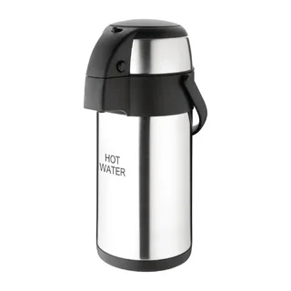 Stainless Steel Insulated Beverage Dispenser with Pump - 3 Liter Capacity