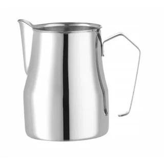 Milk Jug with V-Shaped Spout 450 ml - Stainless Steel Milk Pitcher 0.45 Litre