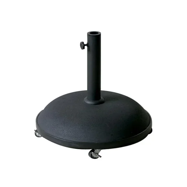 Siro Sonnenschirmständer Schwarz - Runder Sockel 50 cm - Gewicht 35 kg