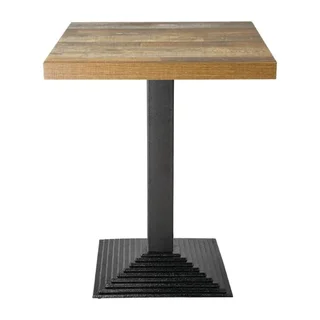 Industrial Style Step Shape Table Base Cast Aluminium - 425 x 720 mm