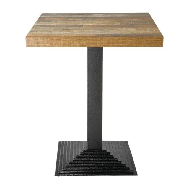 Industrial Style Step Shape Table Base Cast Aluminium - 425 x 720 mm