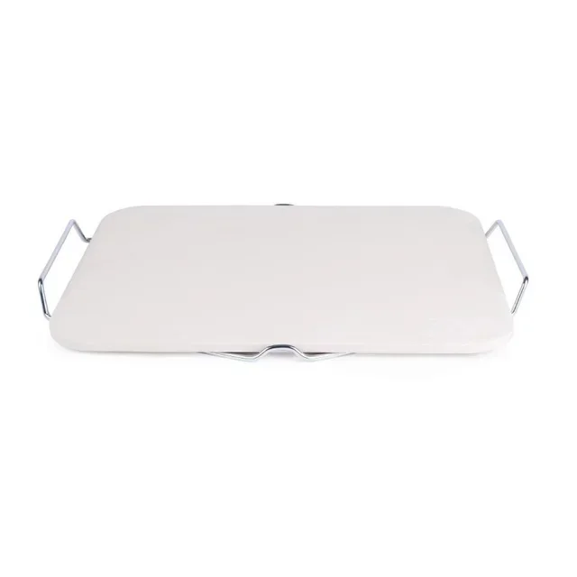 Piedra para Pizza Rectangular con Soporte - 380 x 305 mm