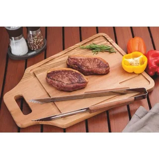 Wooden Grill Tongs - 37 cm Length