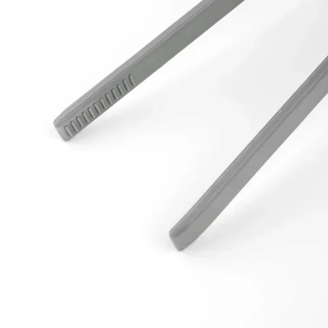 Pinça de Cozinha Cinza em Silicone Resistente ao Calor - Comprimento 29 cm