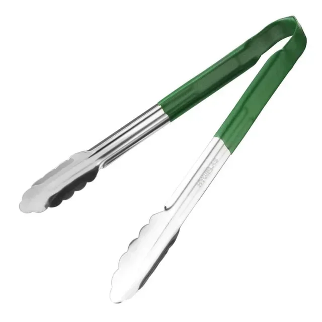 Pinça de Cozinha Verde em Aço Inoxidável 30 cm - Pinça de Serviço de Alimentos