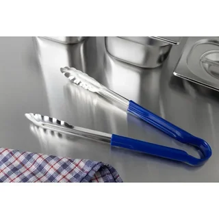 Pinze da Servizio Blu in Acciaio Inox 30 cm - Acciaio Inox per Alimenti