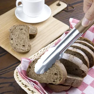 Pinça de Cozinha Marrom Aço Inoxidável - 30 cm