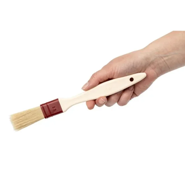 Flat Pastry Brush Natural Bristles 25 mm