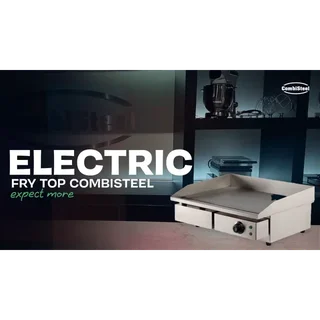 Electric Smooth Table Griddle 550 mm - Enamelled Cast Iron