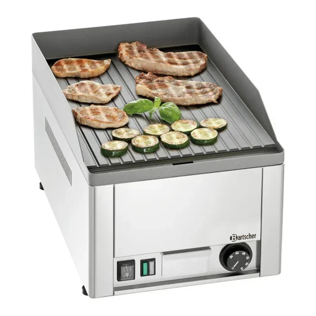 Plancha de Cuisson Professionnelle Compacte - Plaque Rainurée Antiadhésive