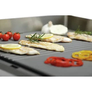 Plancha Électrique 2 en 1 - Plaque Lisse et Rainurée Amovible