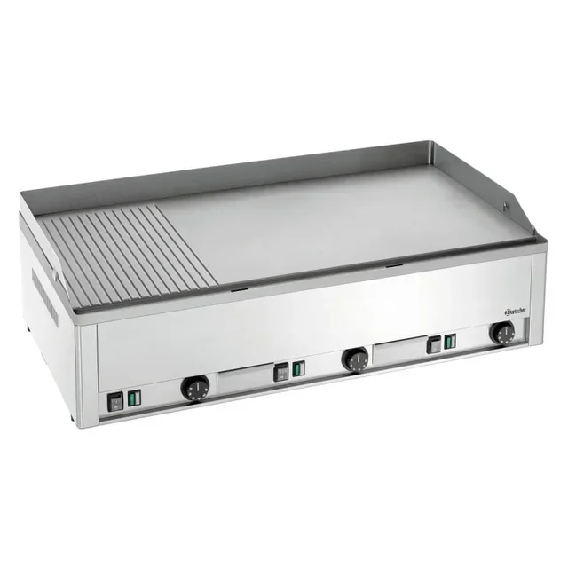 Electric Griddle with Smooth and Grooved Plate - Multifunction Table Grill