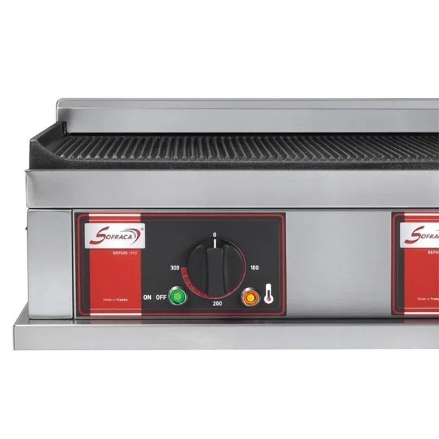 Plancha Électrique Double avec Plaques Striées - 230 Volts