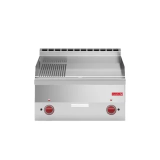 Professional Electric Griddle 60x60 cm - Dual Surface Plate Smooth and Grooved
