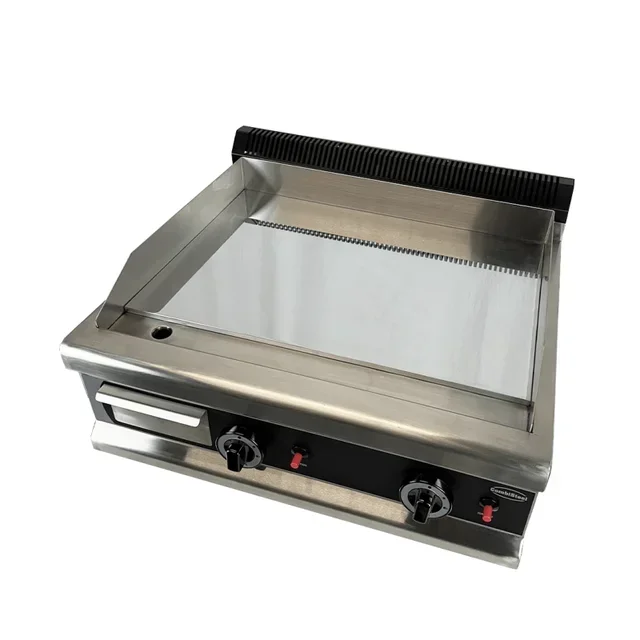 Smooth Chrome Gas Grill Plate 650x575 mm - Professional Cooking Surface