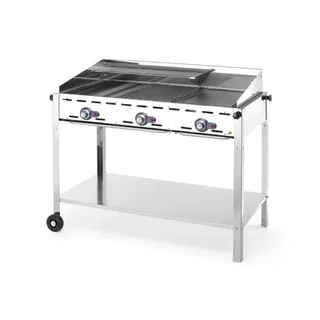Plancha Gaz Green Fire Professionnelle 3 Feux - Barbecue Extérieur Haut de Gamme