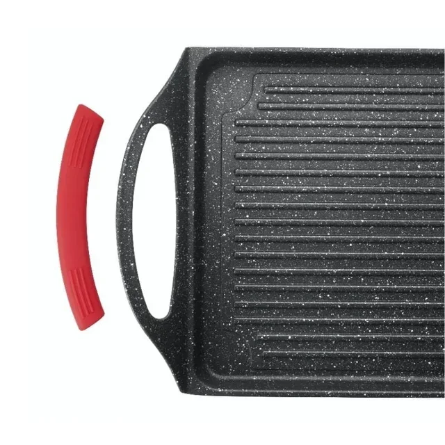 Plancha Grill Cast Aluminium Non-Stick Eco-Piedra 33x25 cm